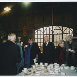 Cup of tea following closing service at Warrington Church
