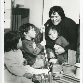 Mihi Ashford and Te Kohanga Reo children