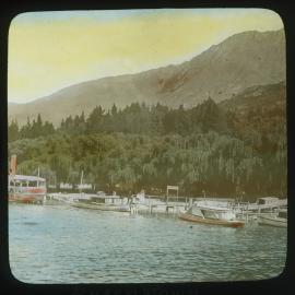 Boats by the waterfront at Queenstown