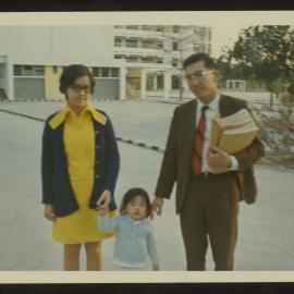 Mr H.T. Chan and family, the new Principal of Hoh Fuk Tong College