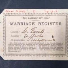 Presbytery of Dunedin Marriage Register