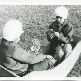 Jaswinder and Ajaib playing cards