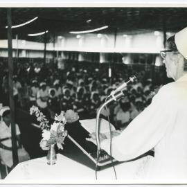 Sister Jean Hanning speaks at the Nurses' Graduation 