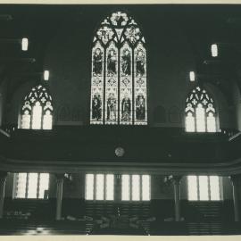 Stained glass window at Knox Church, Dunedin