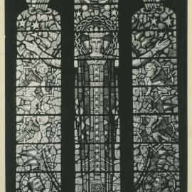 Stained glass window at Knox Church, Dunedin