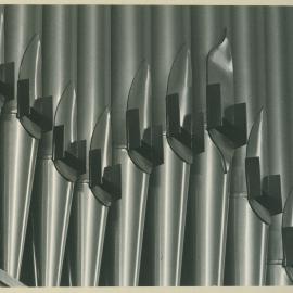 Close-up detail of Knox Church pipe organ