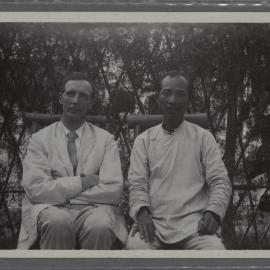 Rev. Davies And Preacher At Yan Woh.