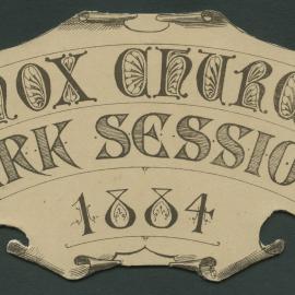 Titlepiece for Knox Church Kirk Session 1884