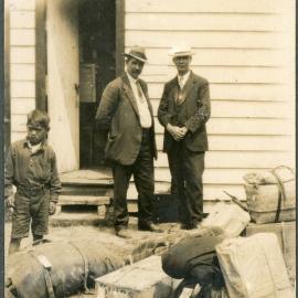 2 Men & Boy Beside Luggage, Te Whaiti