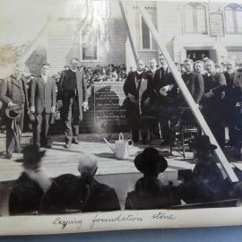 Laying Of Foundation Stone - 1910.