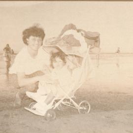 Girl & Baby on Ohope Beach