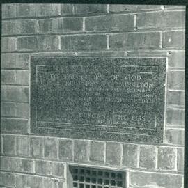 Turakina Chapel Foundation Stone