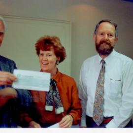 First cheque for the Mission and Evangelism Fund.