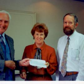 Presenting the first cheque