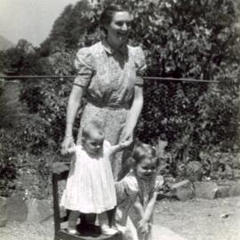 Unknown woman and children