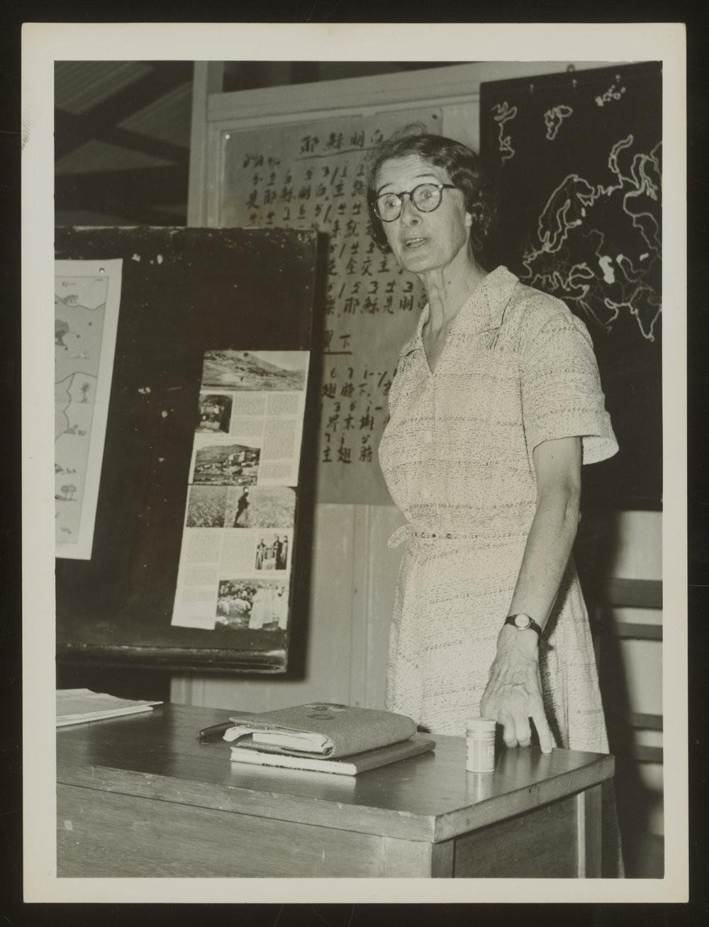 Miss Frances G. Ogilvie In A Classroom P-A3.36-94