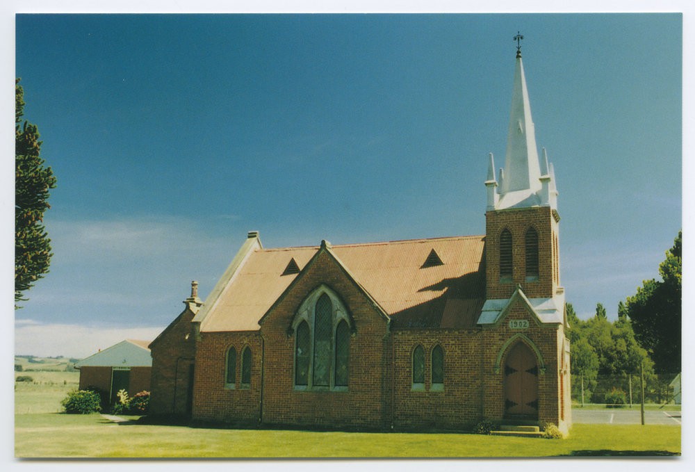 Postcard view of the Lovell's Flat Church, built 1902, circa 2000.
P-A50.28-91