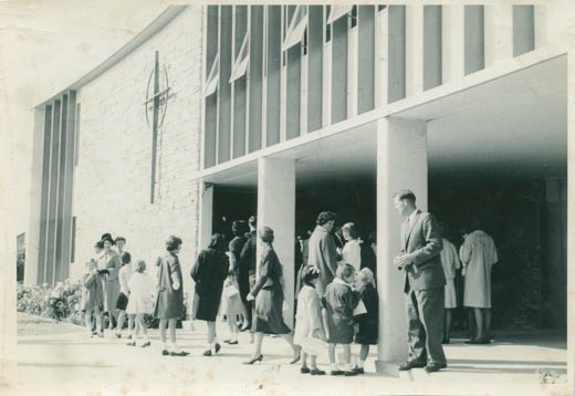 The opening of Waverley Presbyterian Church, Invercargill in 1963.